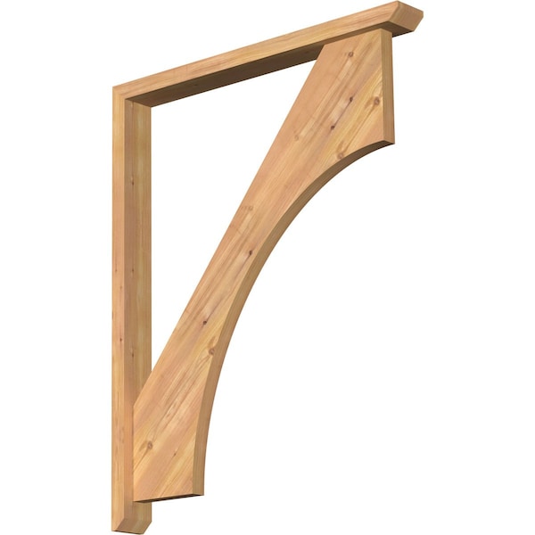 Ekena Millwork Westlake Slat Smooth Bracket w/ Offset Brace, Western Red Cedar, 3 1/2"W x 32"D x 40"H BKT0402X32X40WTL06SWR - main